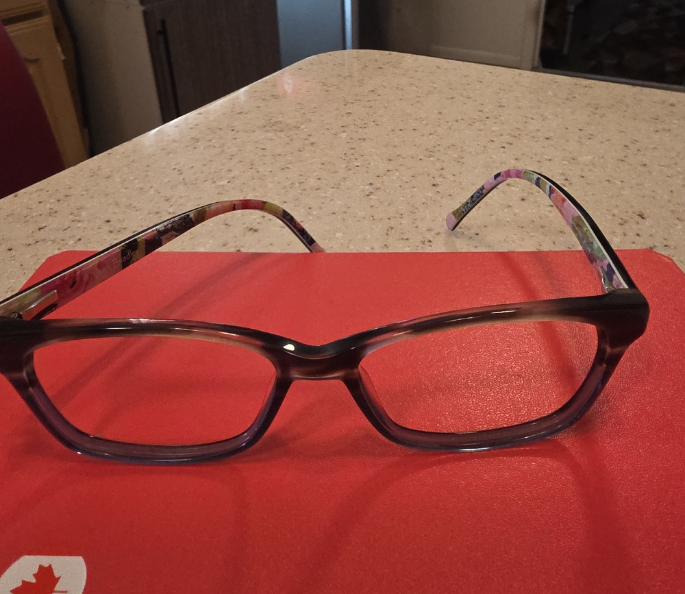 Vera Bradley Dark Purple and Multicolor Glasses